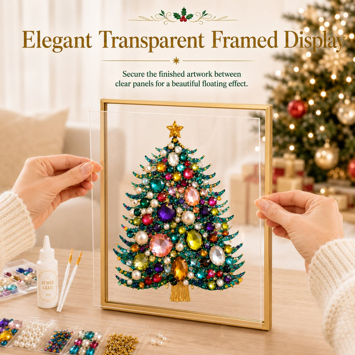 🔥DIY Jeweled Christmas Tree Art Kit
