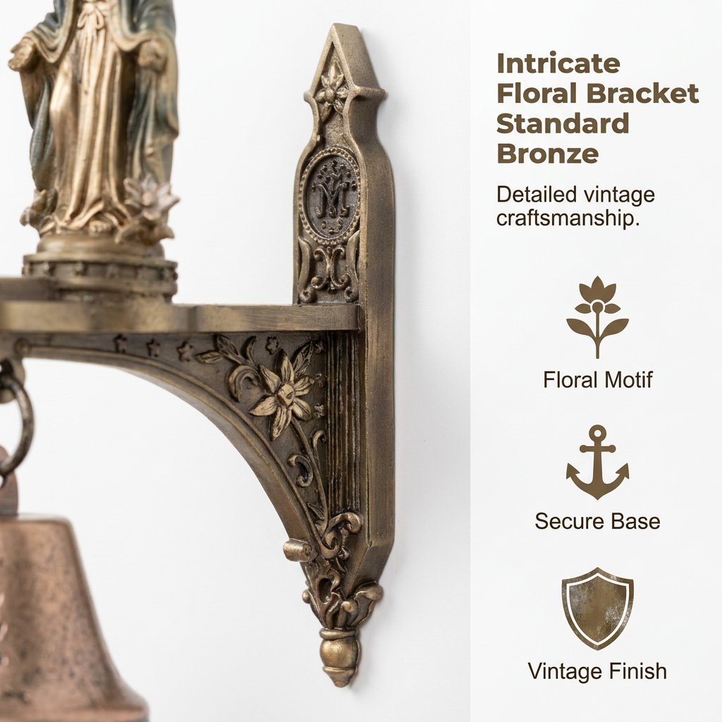 🐦🔔Vintage Cardinal  and Our Lady of Grace Garden Bell