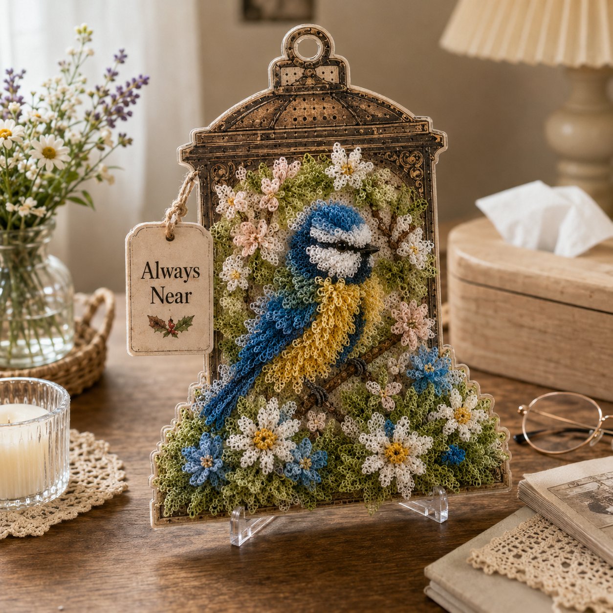 Always Near 3d Fabric Poke Art Memory Lantern Kit