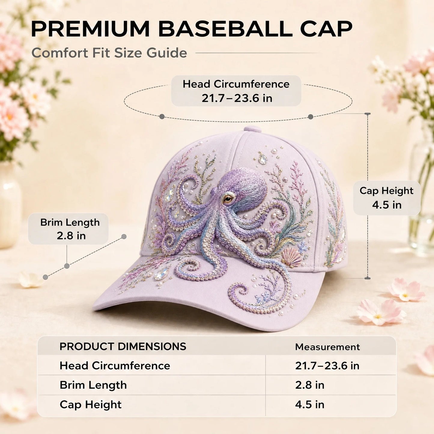 Ocean Sea Creature Pattern Cap