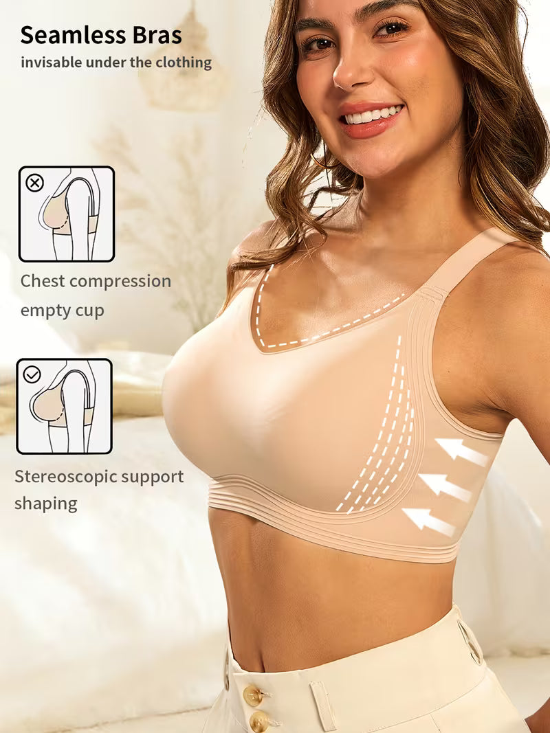 No Underwire Supportive Wireless Plus Size Bra