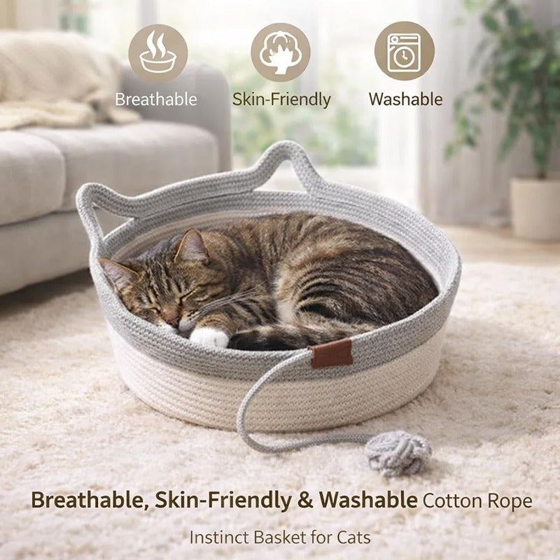 3-in-1 Cat Sleep Scratch Play Basket