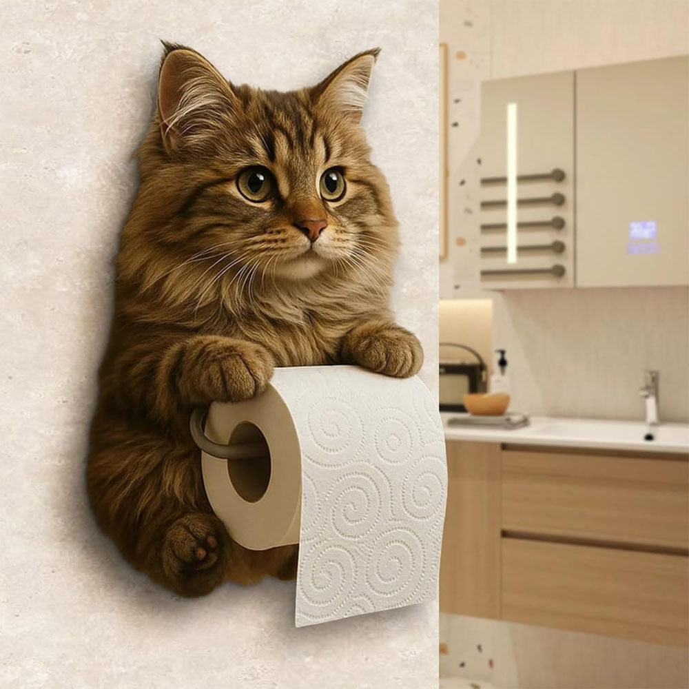 Wall Mounted Toilet Paper Holder Organizers Cats Shape