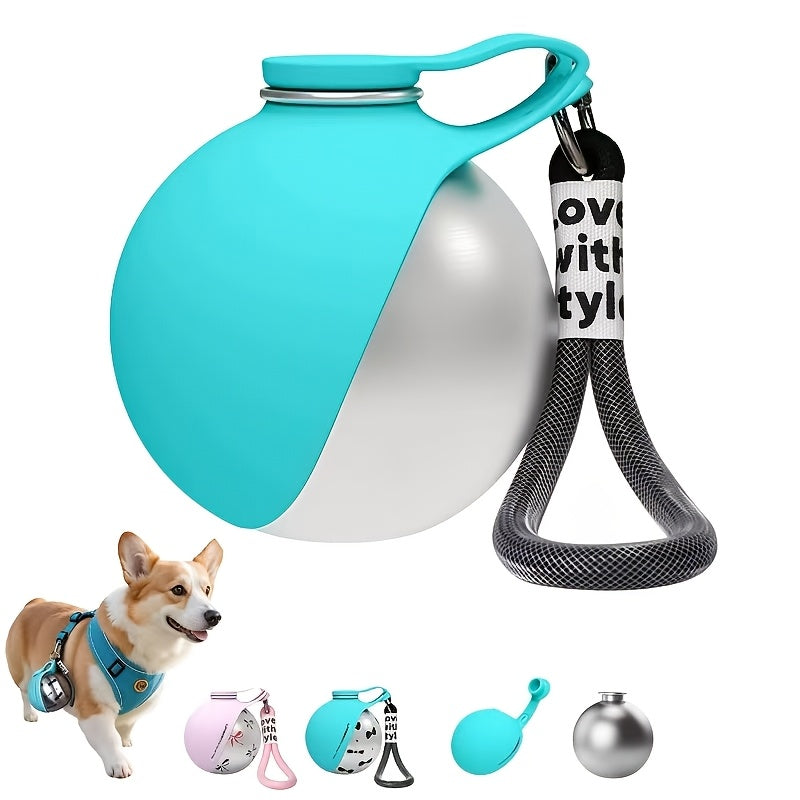 2-in-1 Foldable 304 Stainless Steel Dog Water Bottle