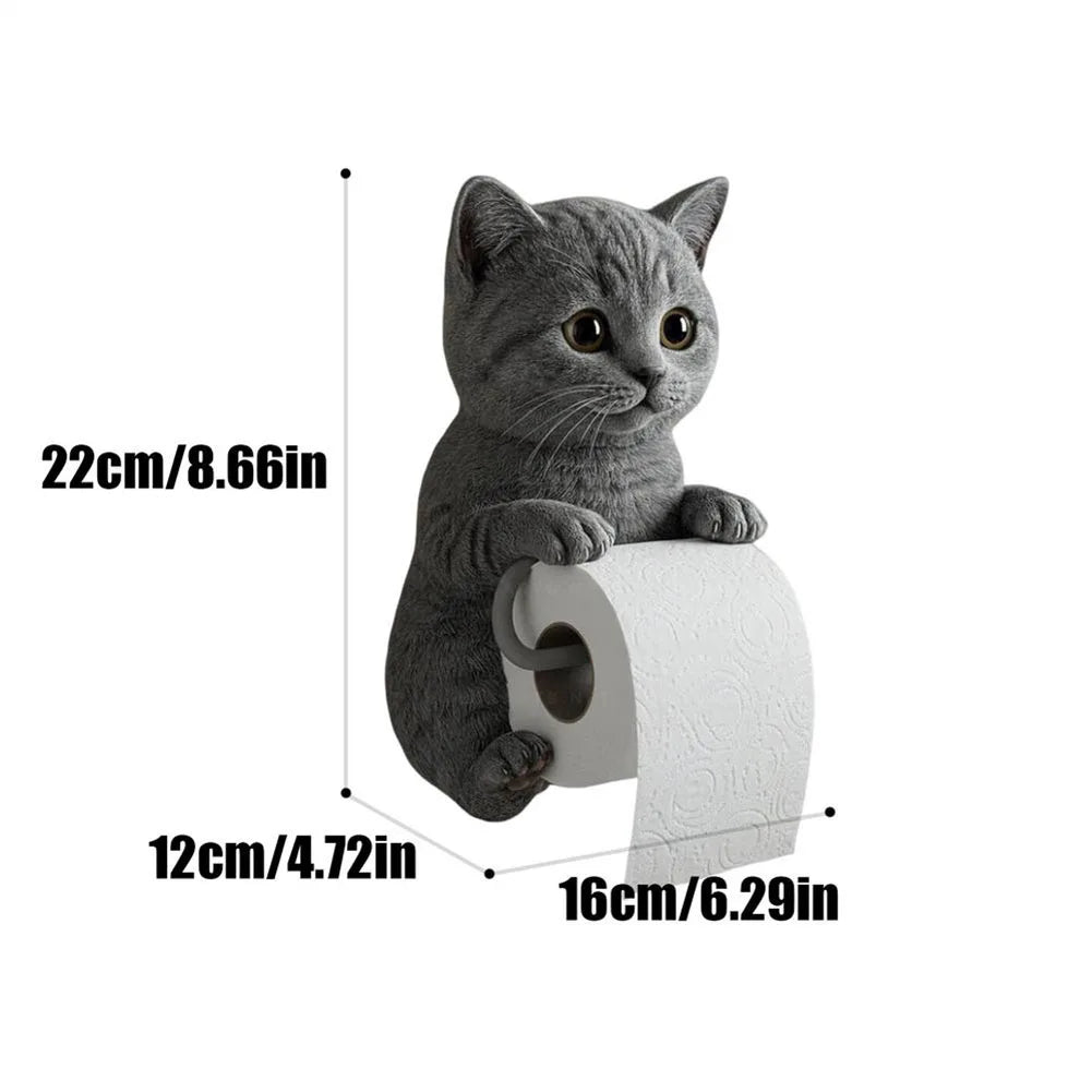 Wall Mounted Toilet Paper Holder Organizers Cats Shape