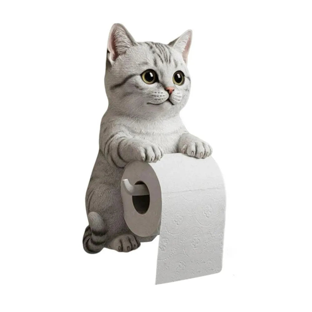 Wall Mounted Toilet Paper Holder Organizers Cats Shape