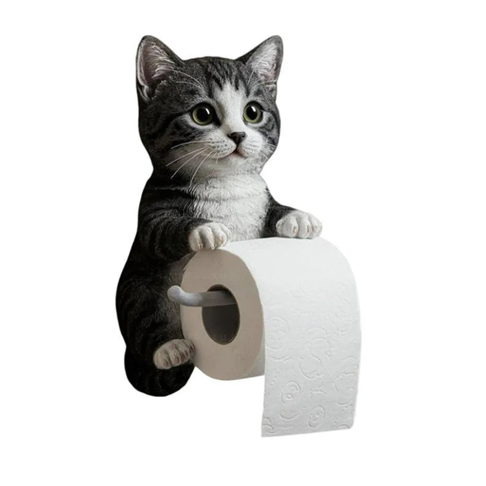 Wall Mounted Toilet Paper Holder Organizers Cats Shape