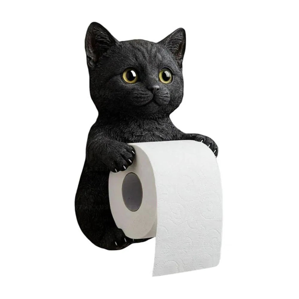 Wall Mounted Toilet Paper Holder Organizers Cats Shape