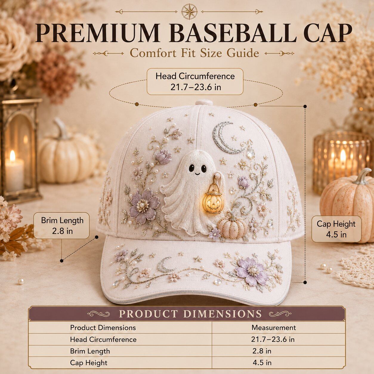 🎃 3D Halloween Embroidery Cap