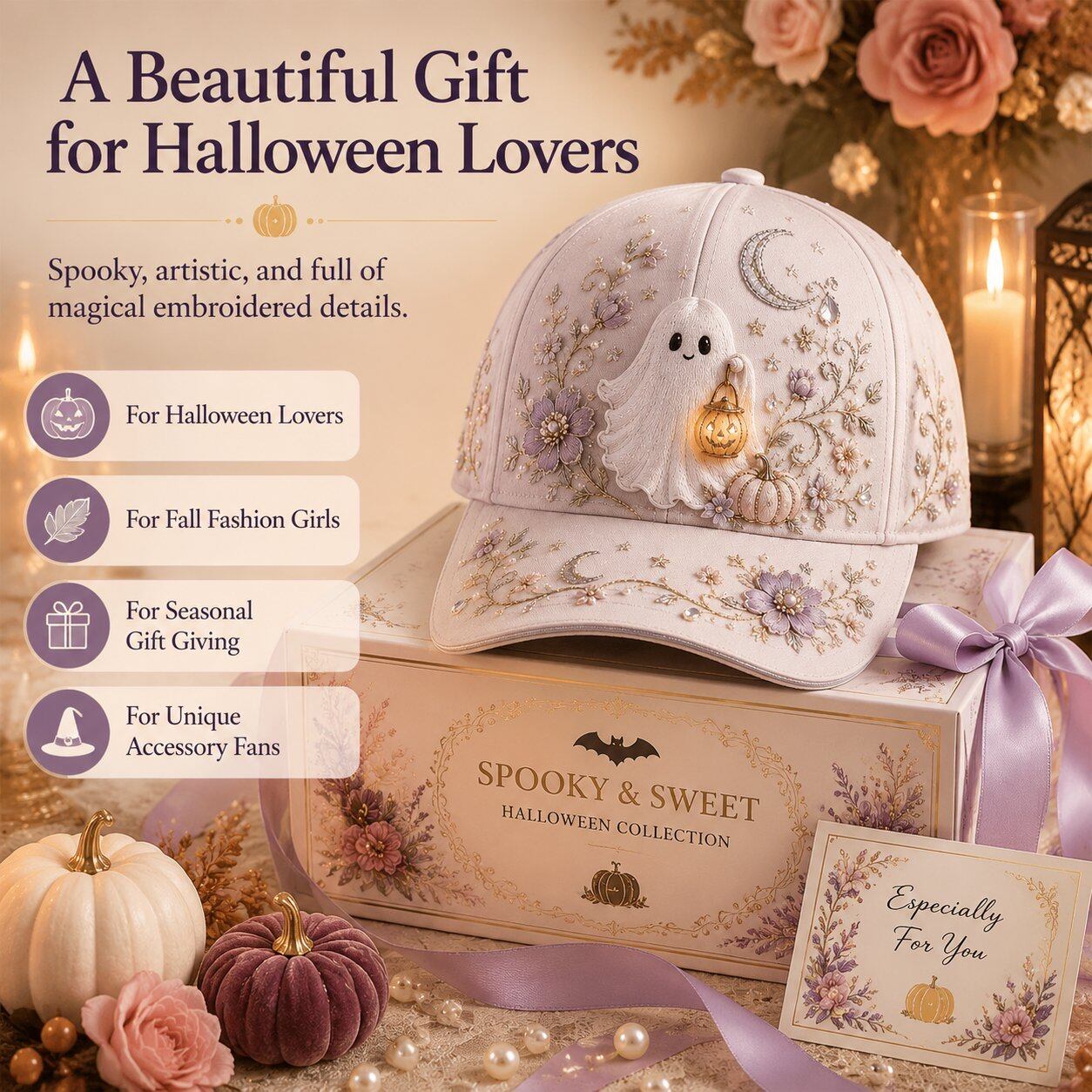 🎃 3D Halloween Embroidery Cap
