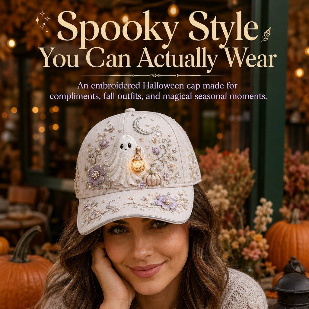 🎃 3D Halloween Embroidery Cap