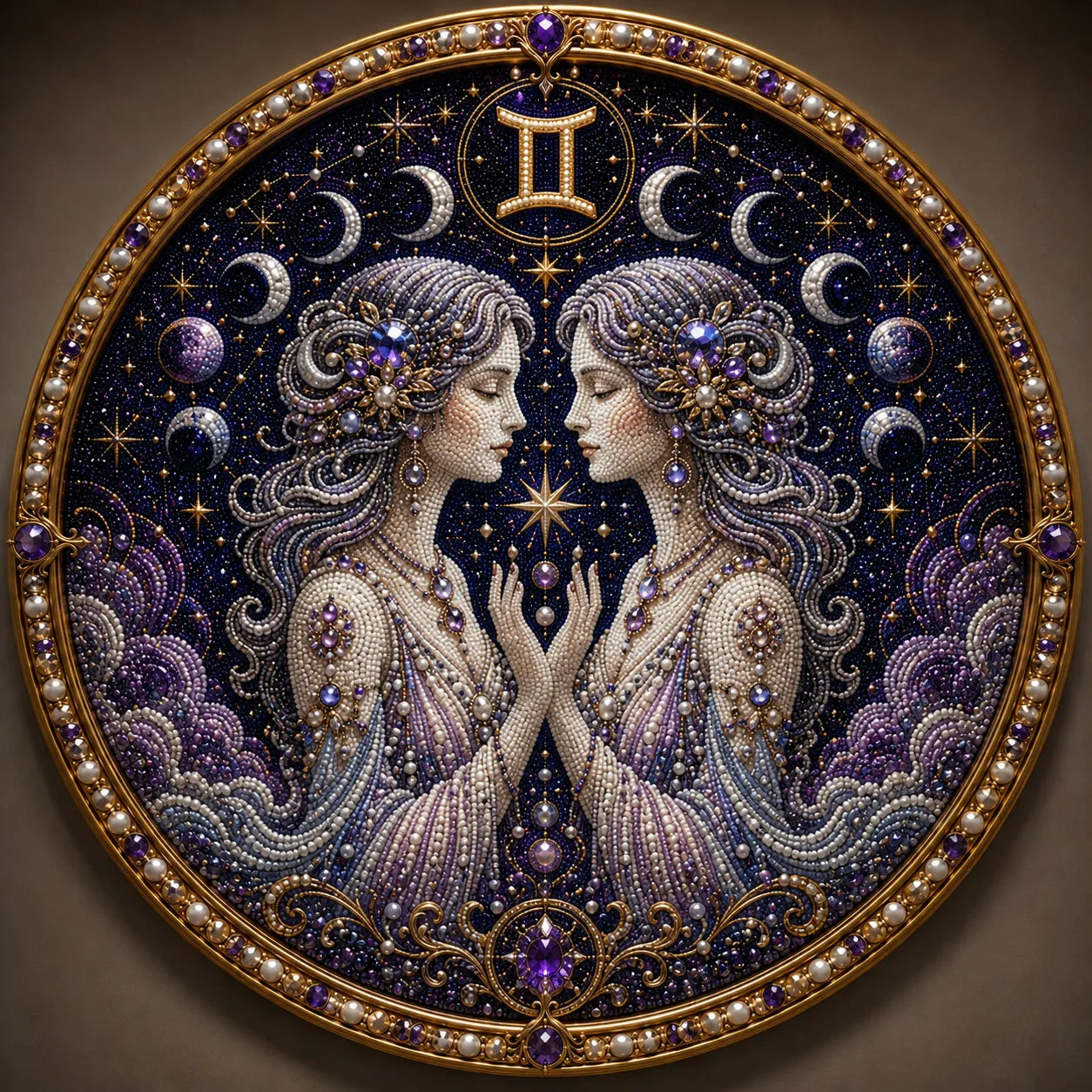 ✨ Premium 3D Pearl 12 Zodiac Signs Art Kit