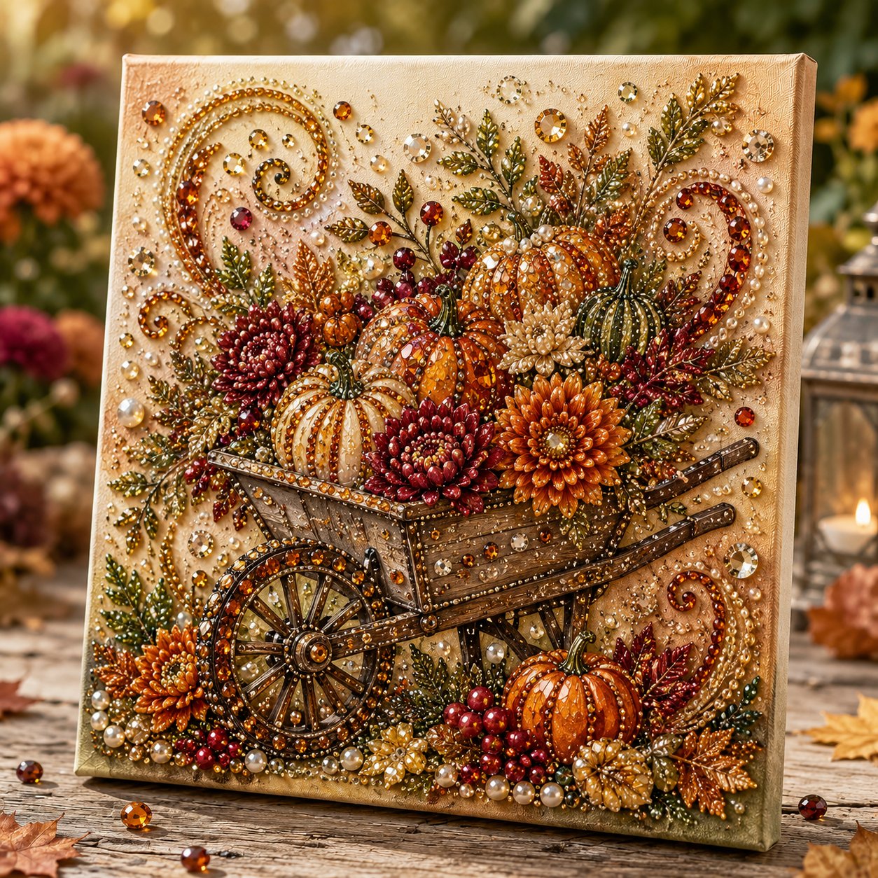 Autumn Pearl Painting Kit – DIY Sparkling Fall Artwork Craft Set
