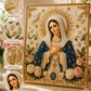 Divine Pearl Bead Virgin Mary Icon – DIY Faith Art Gift