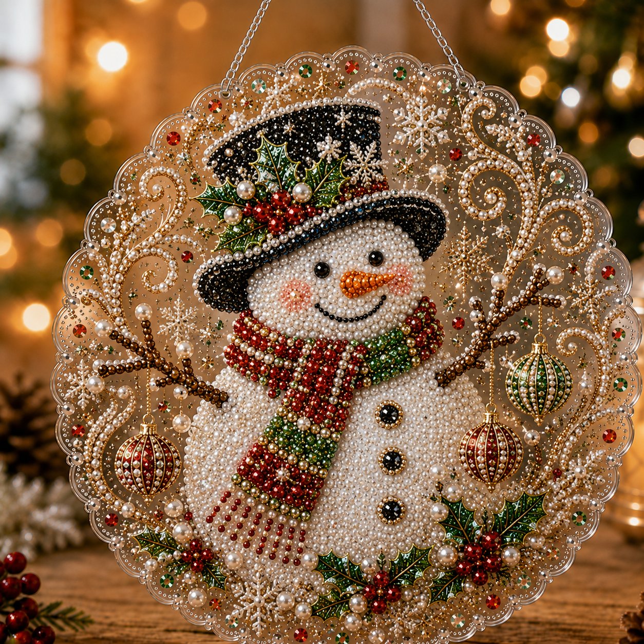 Christmas Pearl Diamond Art Suncatcher Kit