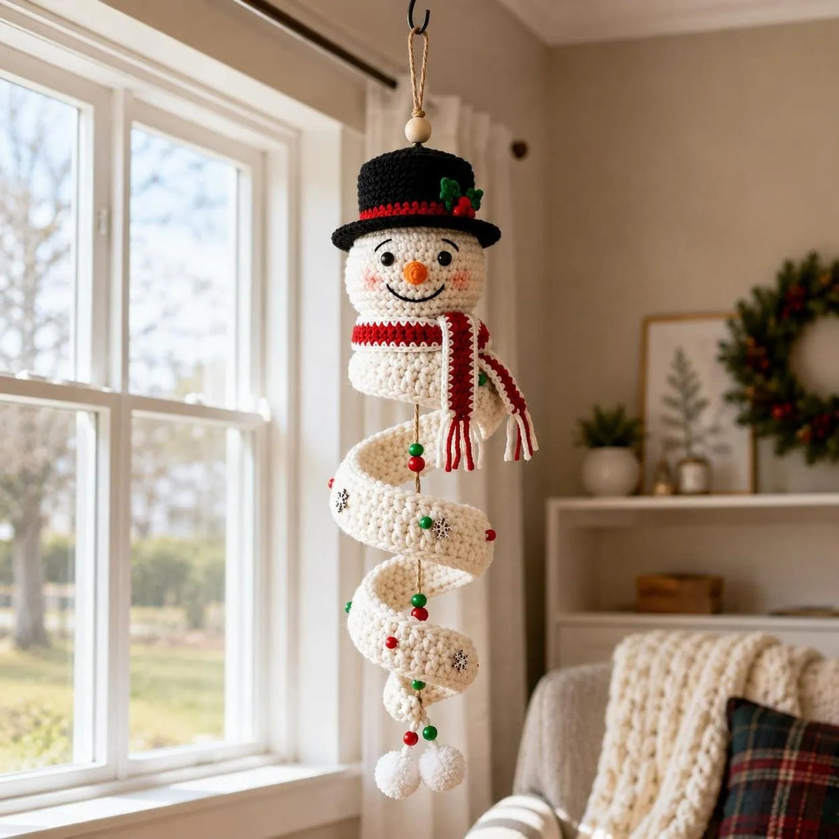 ☃️Crochet Snowman Spiral Ornament DIY Kit