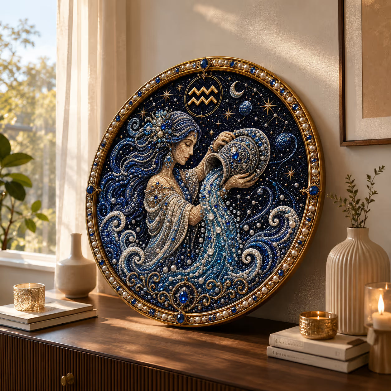 ✨ Premium 3D Pearl 12 Zodiac Signs Art Kit