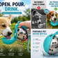 2-in-1 Foldable 304 Stainless Steel Dog Water Bottle