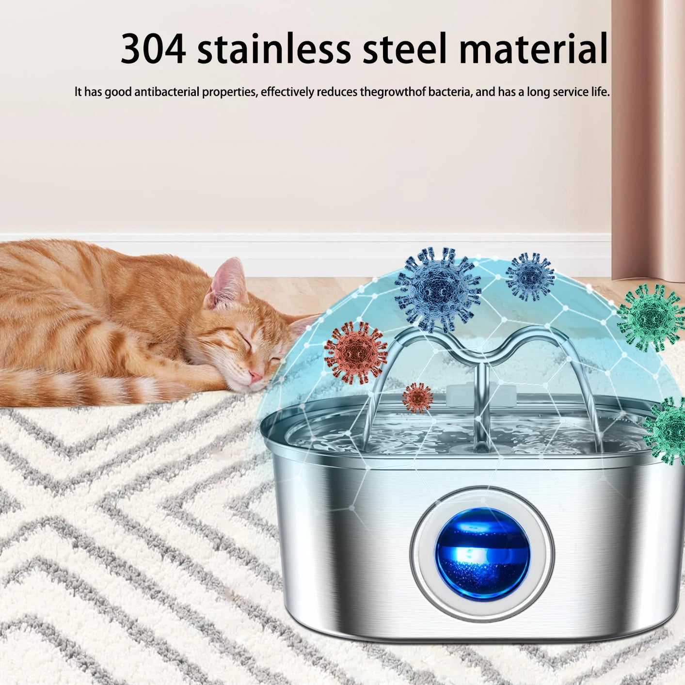 Stainless Steel Cat Water Fountain
