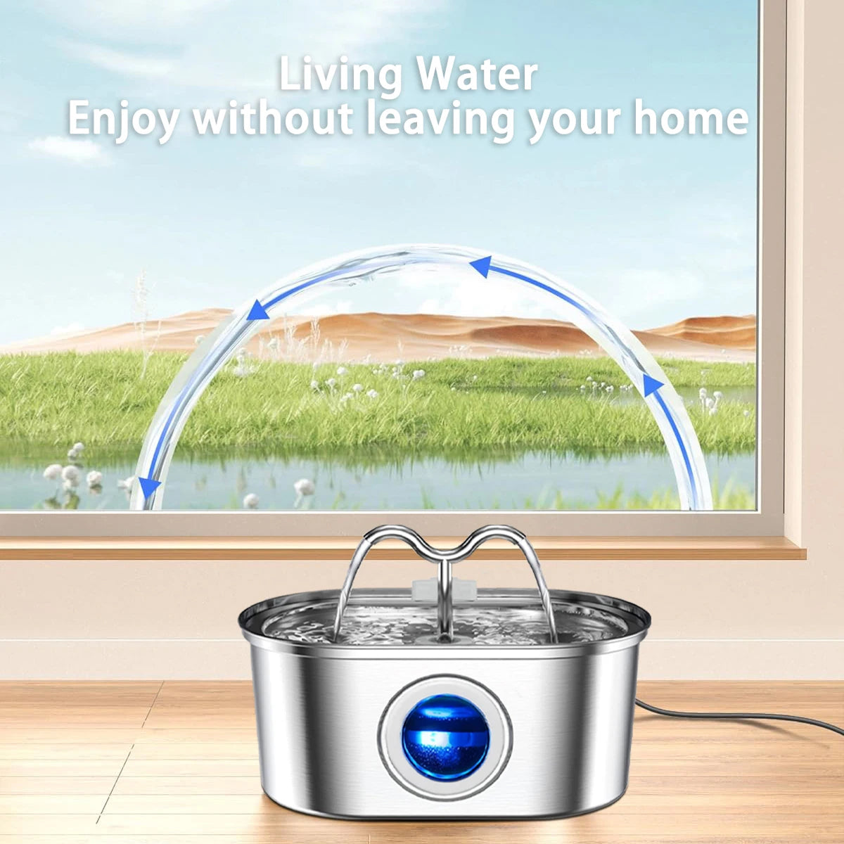 Stainless Steel Cat Water Fountain