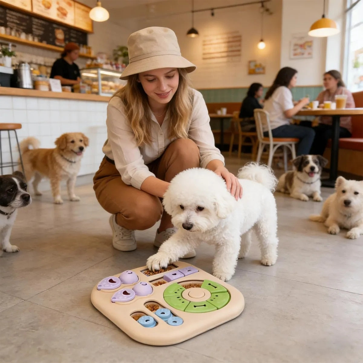 Interactive Cat Puzzle Training Bowl Feeder
