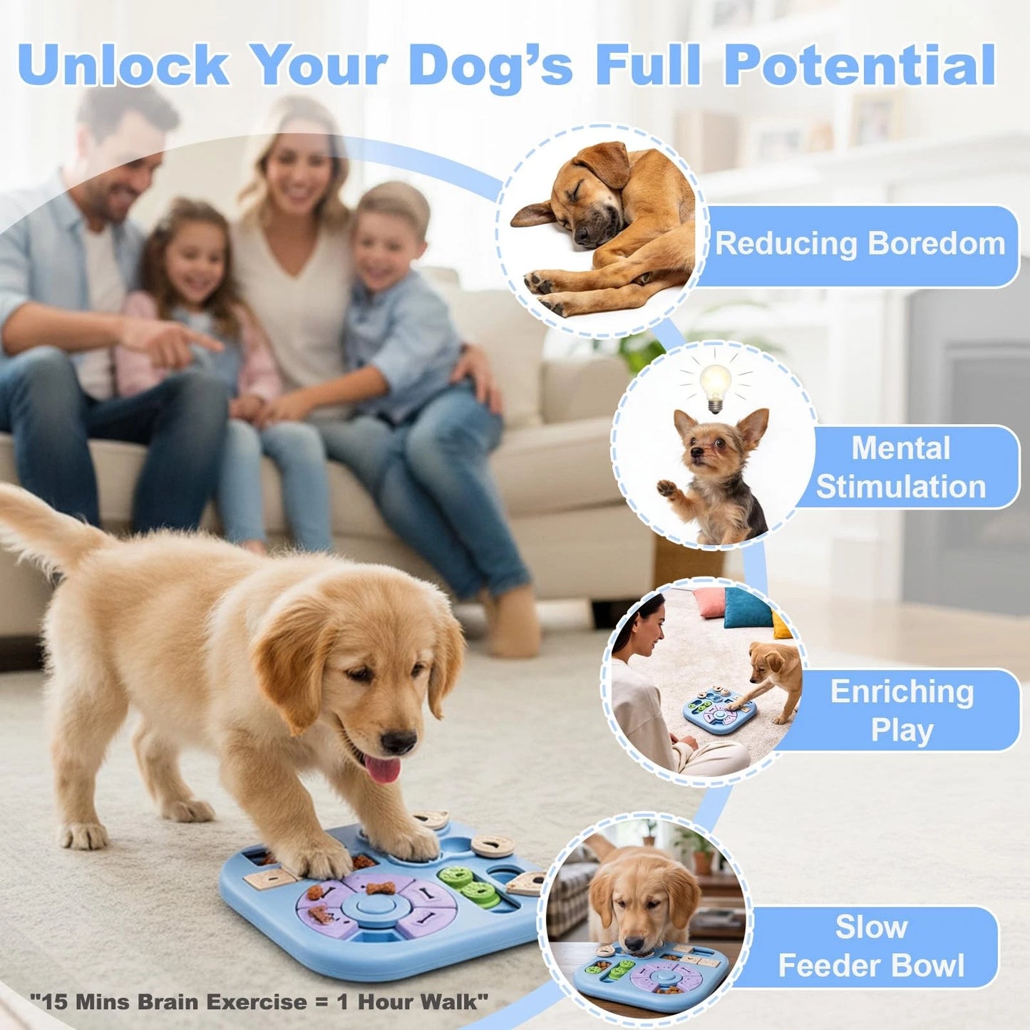 Interactive Cat Puzzle Training Bowl Feeder