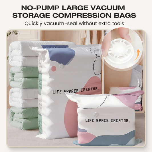 No-Pump Vacuum Storage Bags