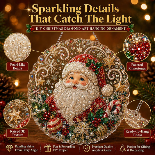 Christmas Pearl Diamond Art Suncatcher Kit