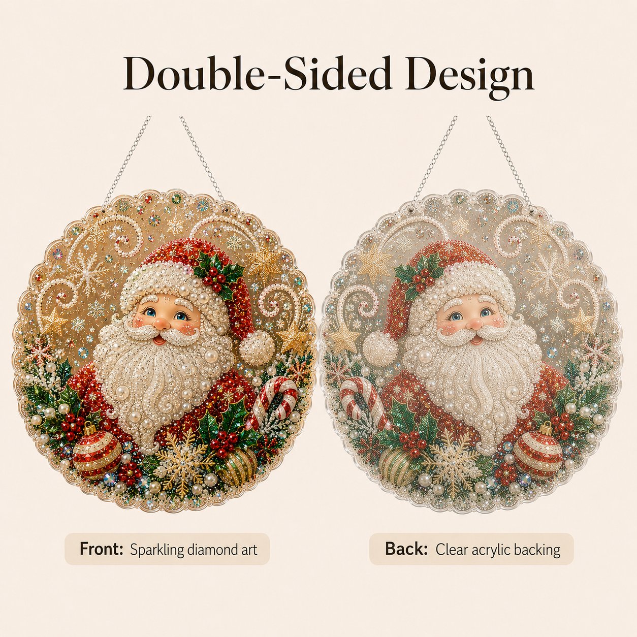 Christmas Pearl Diamond Art Suncatcher Kit